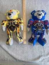 Build A Bear Transformers Optimus Prime  Bumblebee Transforms Jointed BABW 18"