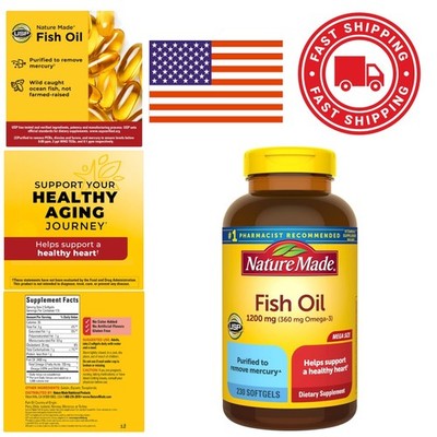 Fish Oil Omega 3 Softgels 1200 mg Dairy Free Gluten Free Quality Support