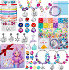 DIY Charm Bracelet Kit - 2400 Jewelry Making Supplies with Beads Charms