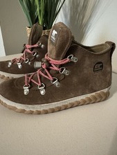 SOREL YOUTH SIZE 5 OUT N ABOUT CONQUEST DARK TRUFFEL WATERPROOF BOOTS