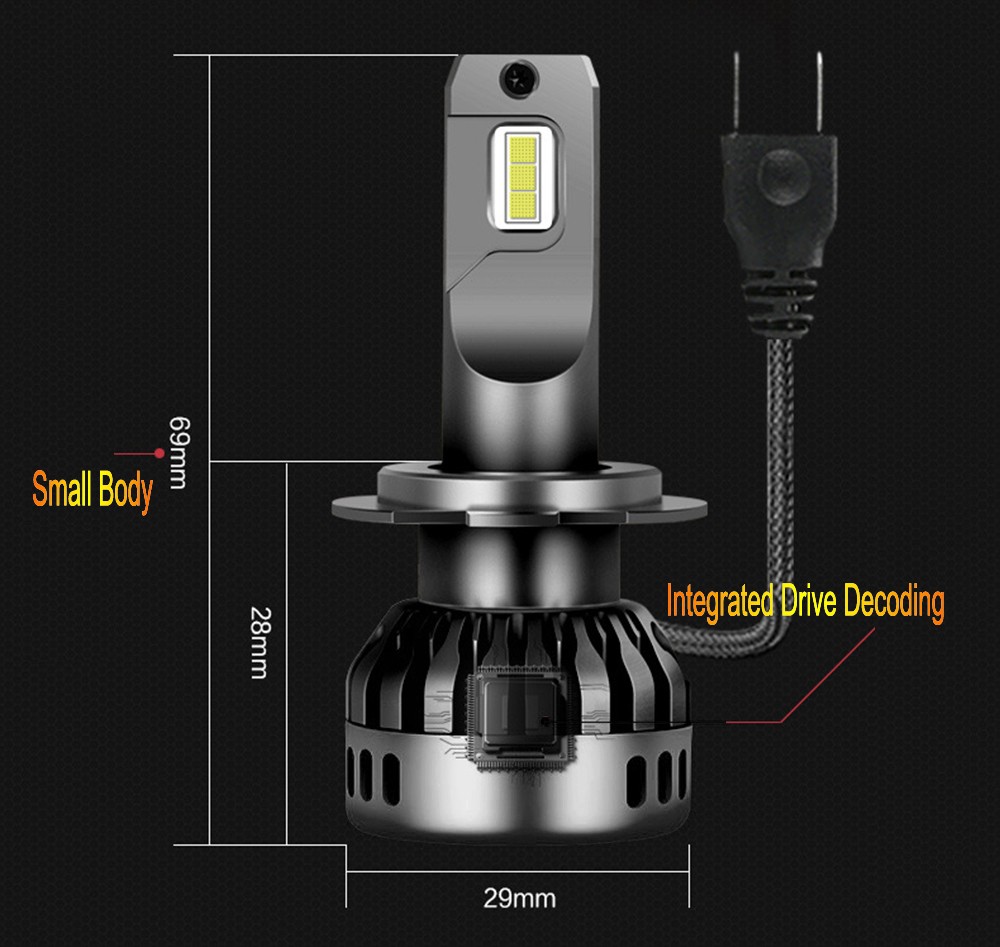 For Mercury Cougar Coupe 1999-2002 LED Headlight High + Low Bulbs Conversion Kit thumbnail 17