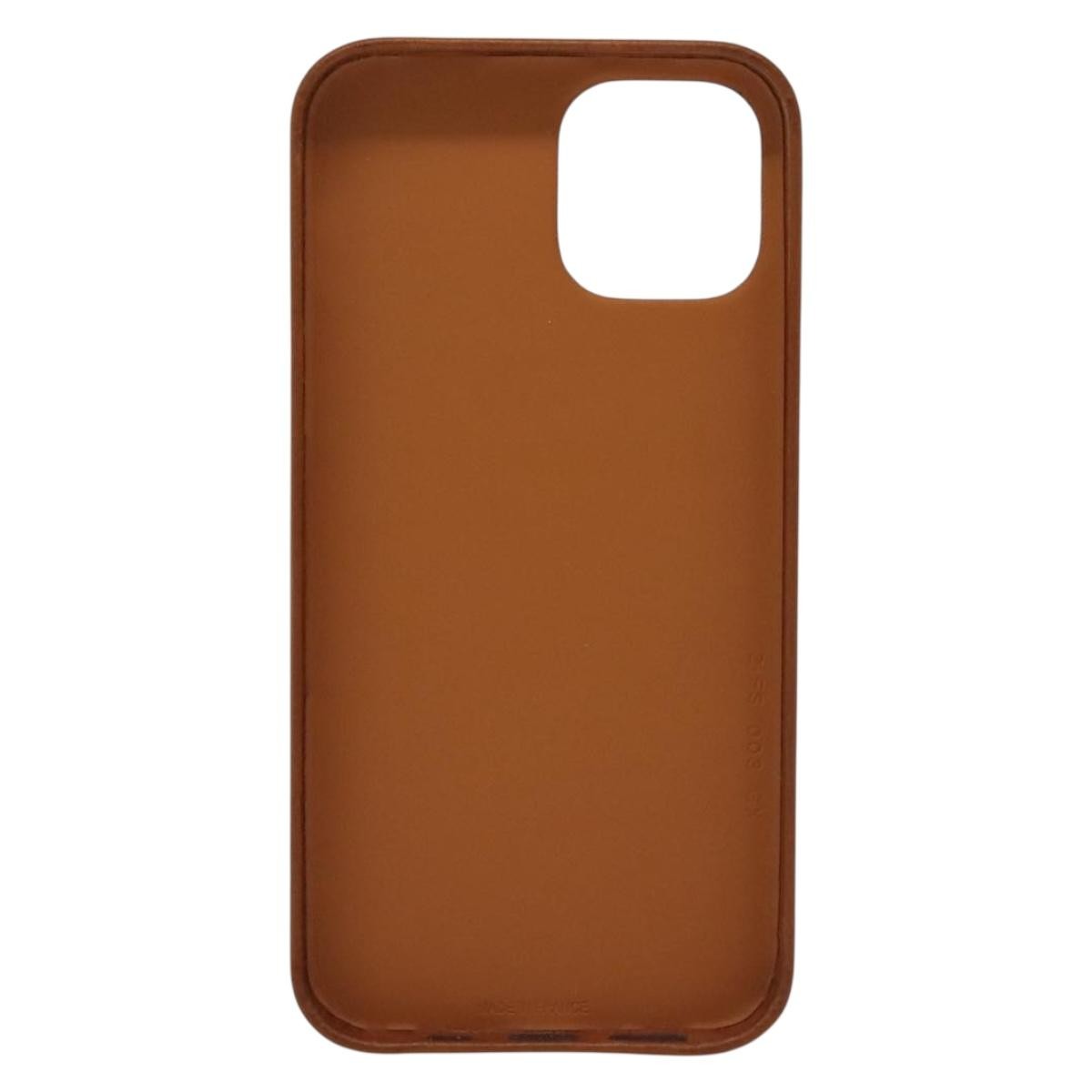 HERMÈS ブラウン レザー ケース HERMES iPhone 12 & 12 Pro Case iPhone Case Leather Brown Auth