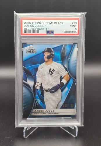 2025 Topps Chrome Black Aaron Judge Blue Refractor /150 PSA 9 New York Yankees