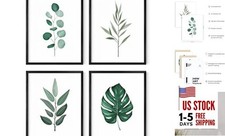Plant Wall Art - Green Wall Art Collection, 8x10 Green Plants Unframed