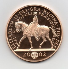 2002 Gold Proof Five Pounds, Golden Jubilee, Elizabeth II