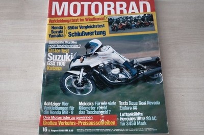 3) Motorrad 16/1981 - Yamaha XJ 650 mit 71PS bess - Tips für Honda CBX Gebrauch