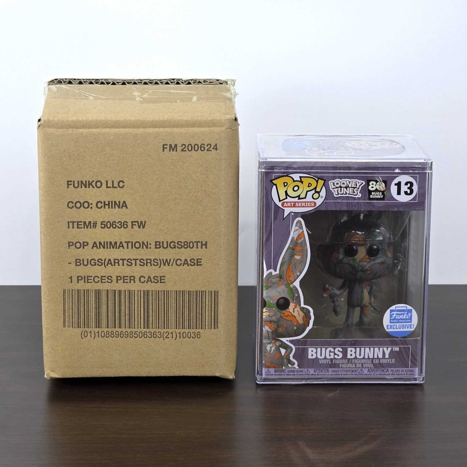 Funko Pop Looney Tunes Bugs Bunny 13 Art Series 80Th Funko Shop Exc W Hard Stack