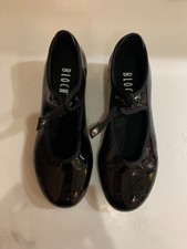 Bloch Patent Tap Shoes   Size 1.5 Wide  Techno Heel  Toe Taps 3s Dance Ready