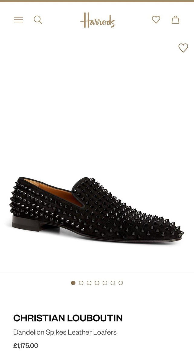 Christian Louboutin Men's Dandelion Spikes Loafers Suede Size 42