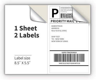 Etiquetas de envio de 200 piezas 100 hojas de carta para laser e inyeccion