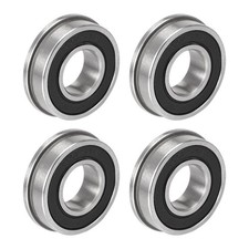 F6002-2RS Flange Ball Bearing 15x32x9mm Double Sealed Chrome Steel Bearing 4pcs