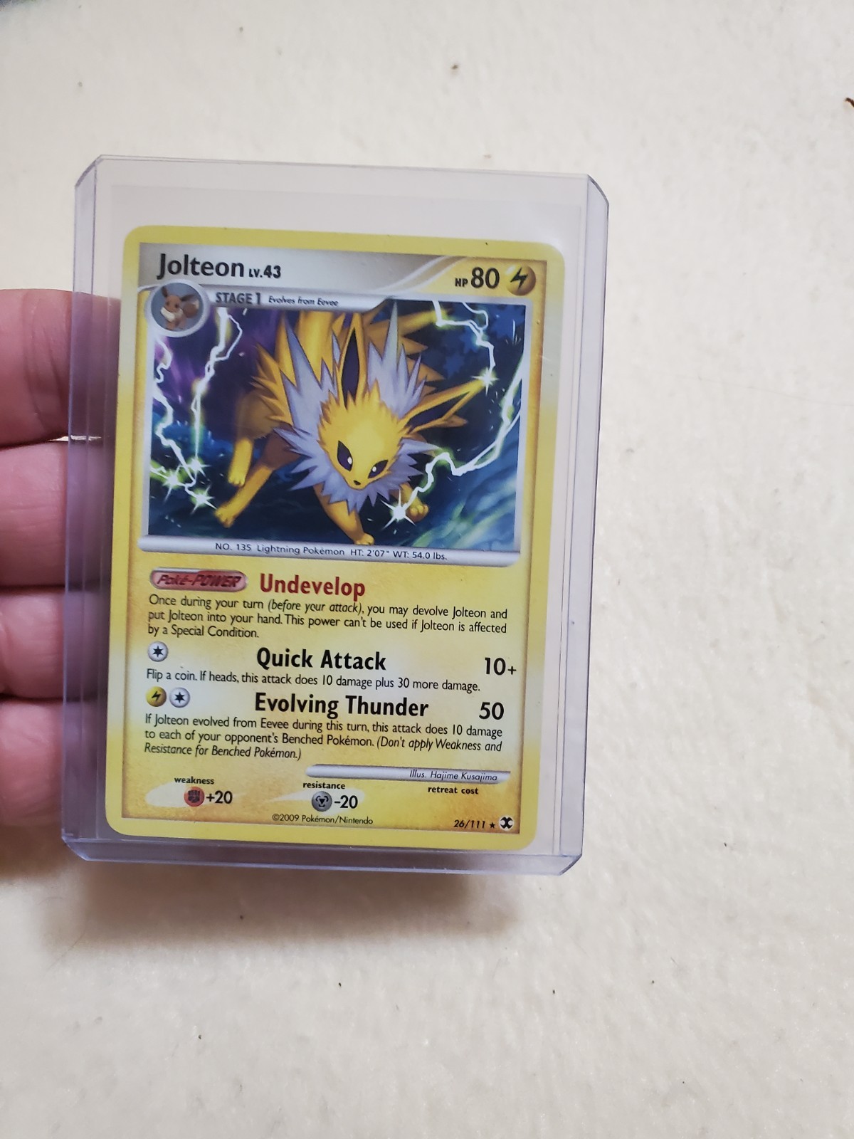 LP+ Pokemon Card - Jolteon Rising Rivals 26/111 Rare