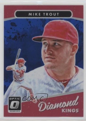 2017 Panini Donruss Optic Diamond Kings Blue Prizm 76/149 Mike Trout #13 uk2