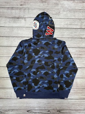 NEW BAPE Color Camo Shark Full Zip Hoodie Navy SS22 Size S-XL SS23 