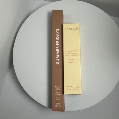 Summer Fridays Almond Lip Stain SOLD OUT + Laneige Lip Glowy Vanilla BUNDLE
