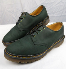Vintage England Dr Martens 4 Eye Leather Shoes UK 7.5 Women  s US 9.5 Green