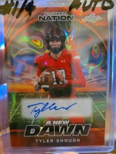 TYLER SHOUGH 1/4 Leaf Football Nation New Dawn Refractor AUTO RC Rookie Saints 