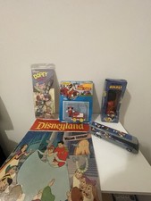 Disneyana Lot Vintage Dopey Watch, Mickey Diecast, Disneyland Magazine, Bus