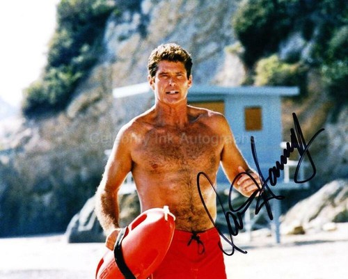 DAVID HASSELHOFF as Mitch Buchannon - Baywatch GENUINE SIGNED AUTOGRAPH