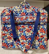 Vera Bradley Foldable Garment Bag Luggage Summer Cottage 42 x 22 Shoulder Strap