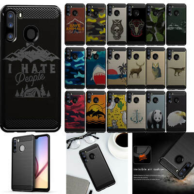 Case For [Samsung Galaxy A21][Flex TPU Fiber SET5] Matte Black Flexible