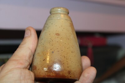 Antique, Cone, Stone, Salt Glazed, Ink Bottle, Item#A-5261