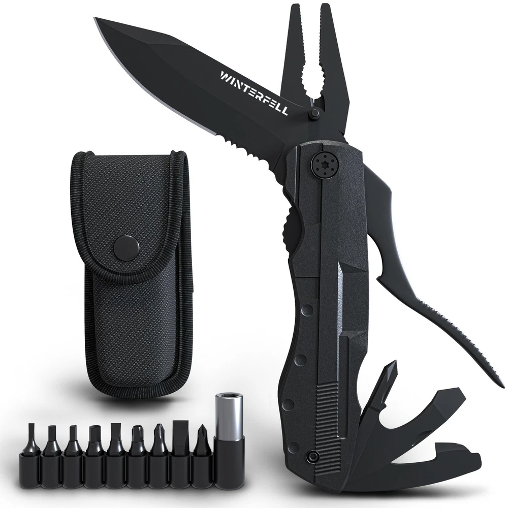 Multi tool Knife WINTERFELL Multipurpose Outdoor Folding Pocket Pliers Multitool