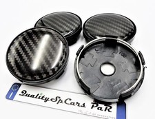 TAPPI COPRIMOZZO 60MM effetto FIBRA DI CARBONIO PER Cerchi in Lega auto tuning