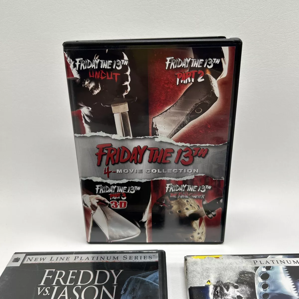 4-Movie BLU-RAY Bundle! Friday The 13th Part 1-3(3D) + Freddy VS