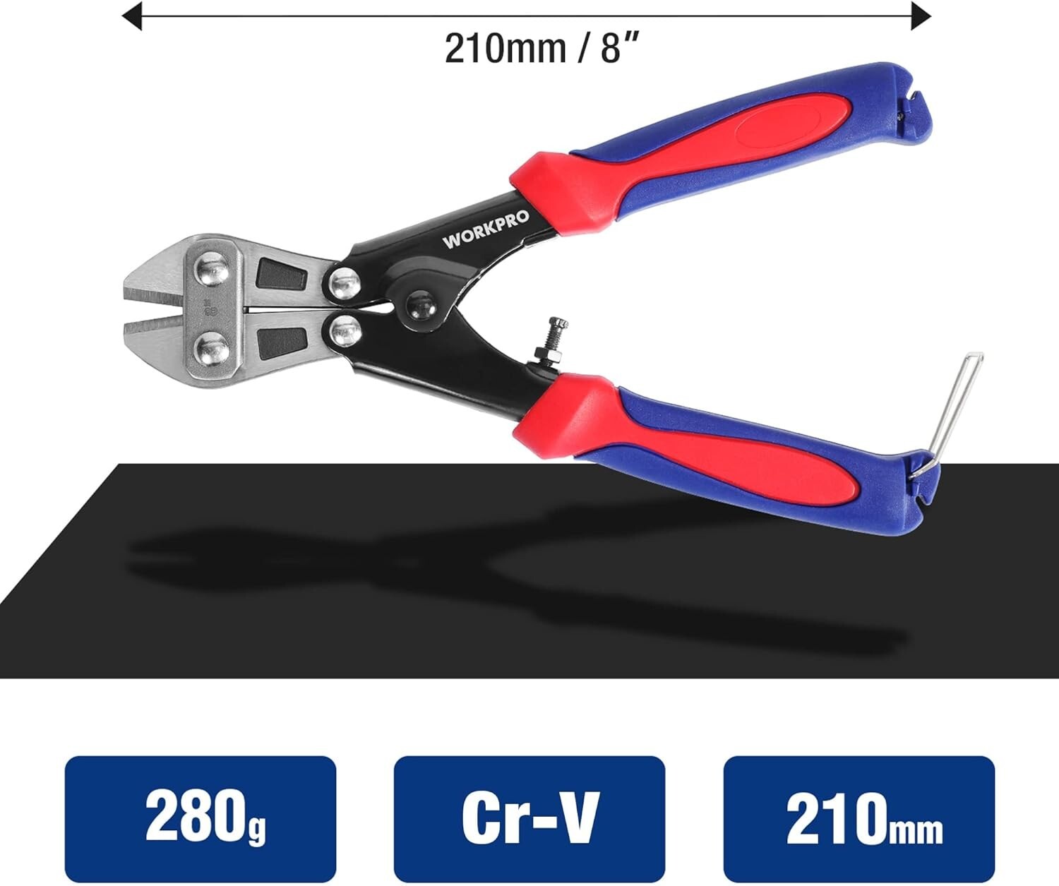 Mini Bolt Cutter Alloy Steel 8-inch Heavy Duty Wire Cable Snips for Electrical