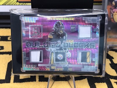 2023 Spectra Football Joey Porter Jr Building Blocks Pink ROOKIE /15
