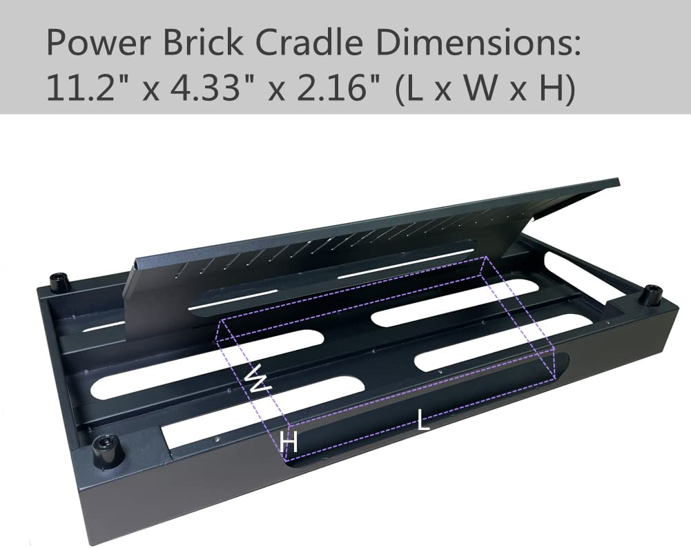 SOYAN 22â€ x 12.5â€ Guitar Pedal Board with Gig Bag, Buildin Power