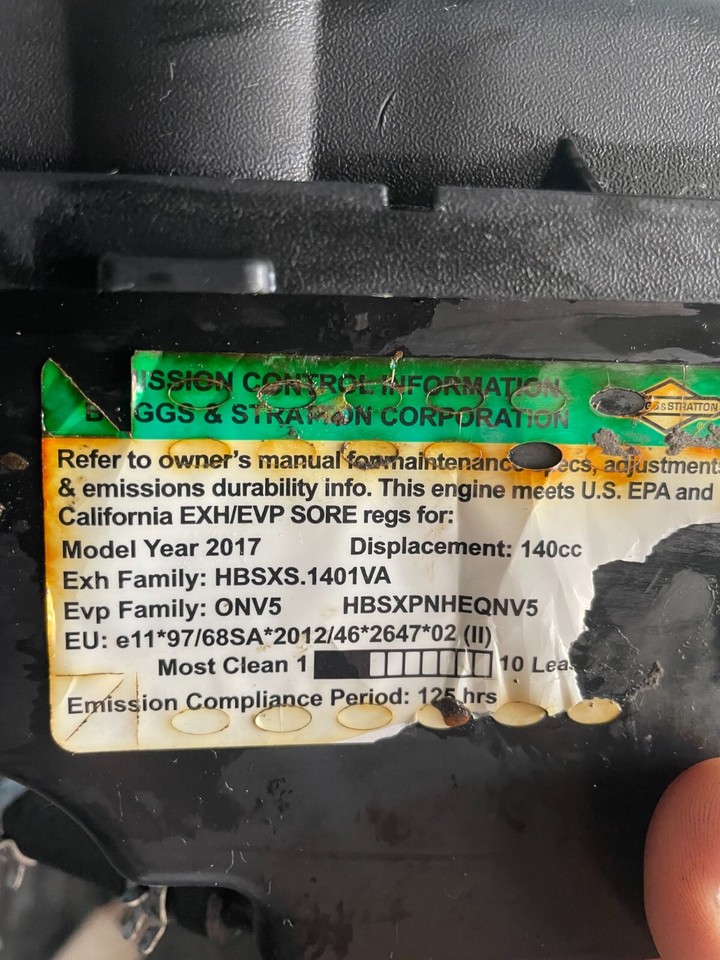 2017 Craftsman 917.374200 lawn mower BRIGGS & STRATTON fuel gas petrol