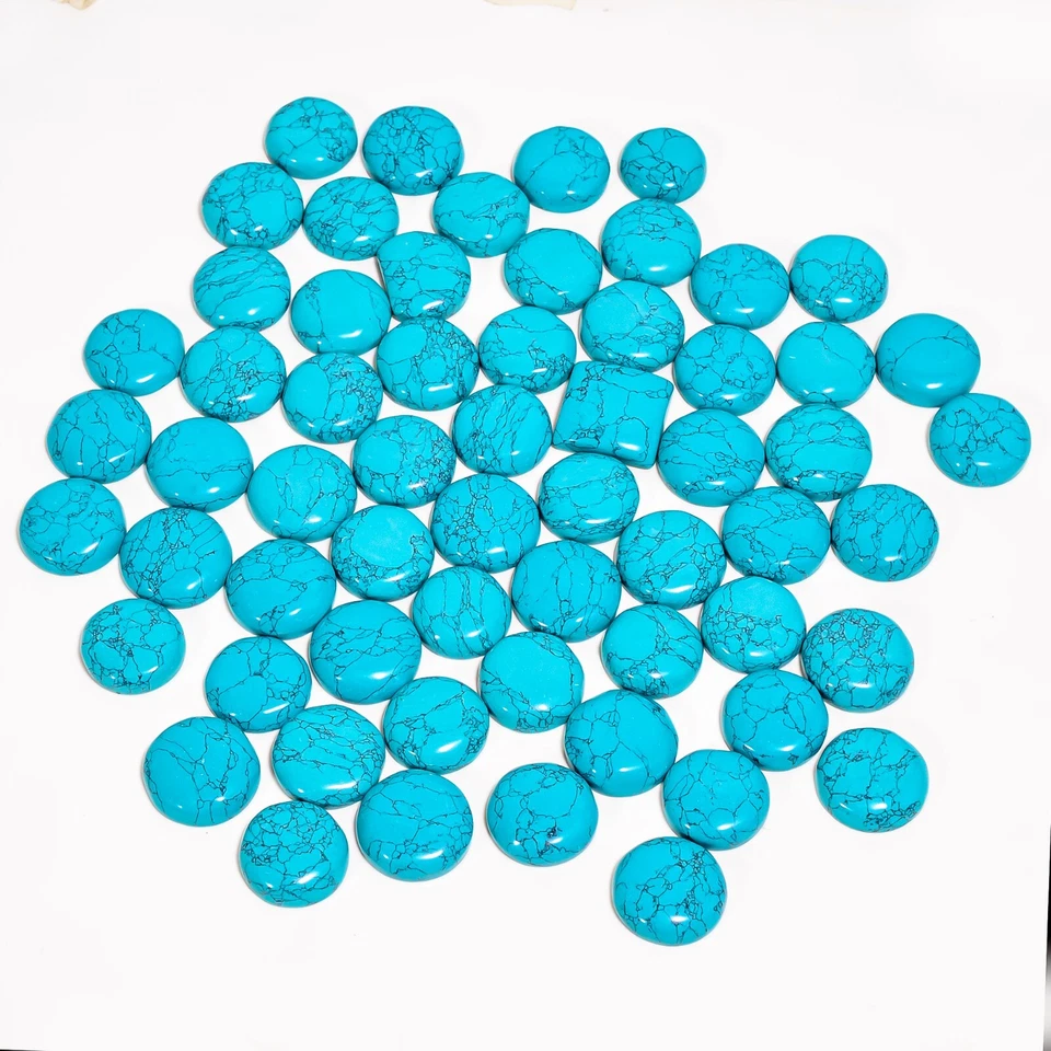 Piedras preciosas sueltas turquesa creadas en laboratorio cabujón piedra preciosa semipreciosa de alta calidad Foto 2 de 4