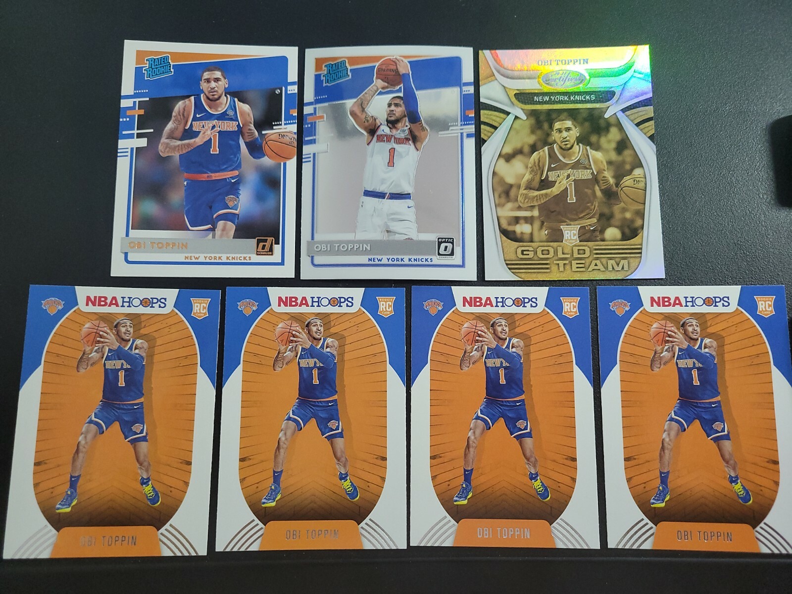 Obi Toppin Rookie Lot Gold Team Rated Rookie Optic 158 229 Hoops 226