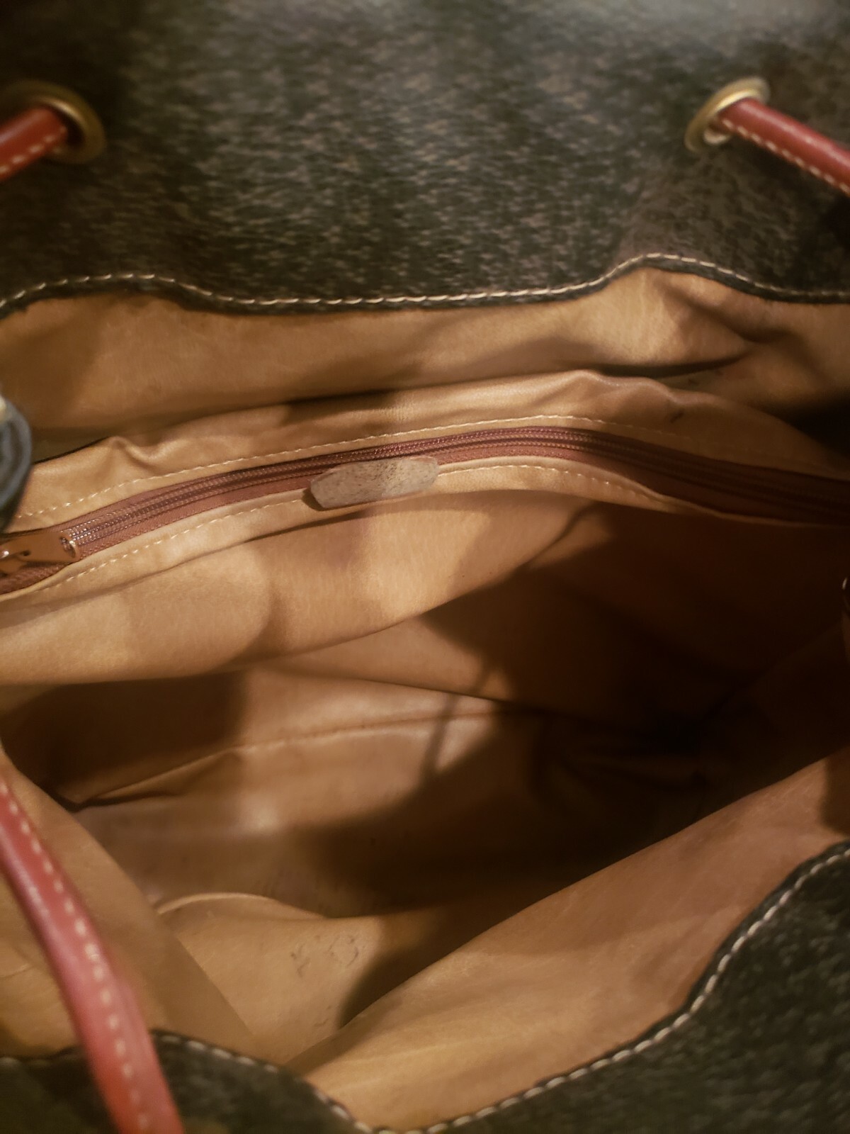 Texier Backpack Leather Brown Great Condition Vin… - image 9