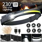 <!--F#f_0-->Waterproof COB LED Motion Sensor Head Torch Headlight USB Rechargeable Headlamp<!--F/-->