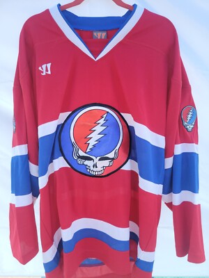 Grateful Dead, Red Montréal Canadiens Hockey Jersey. Size Adult XL
