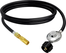 5ft Propane Adapter Hose with Regulator for Coleman Roadtrip LXE Portable Grill