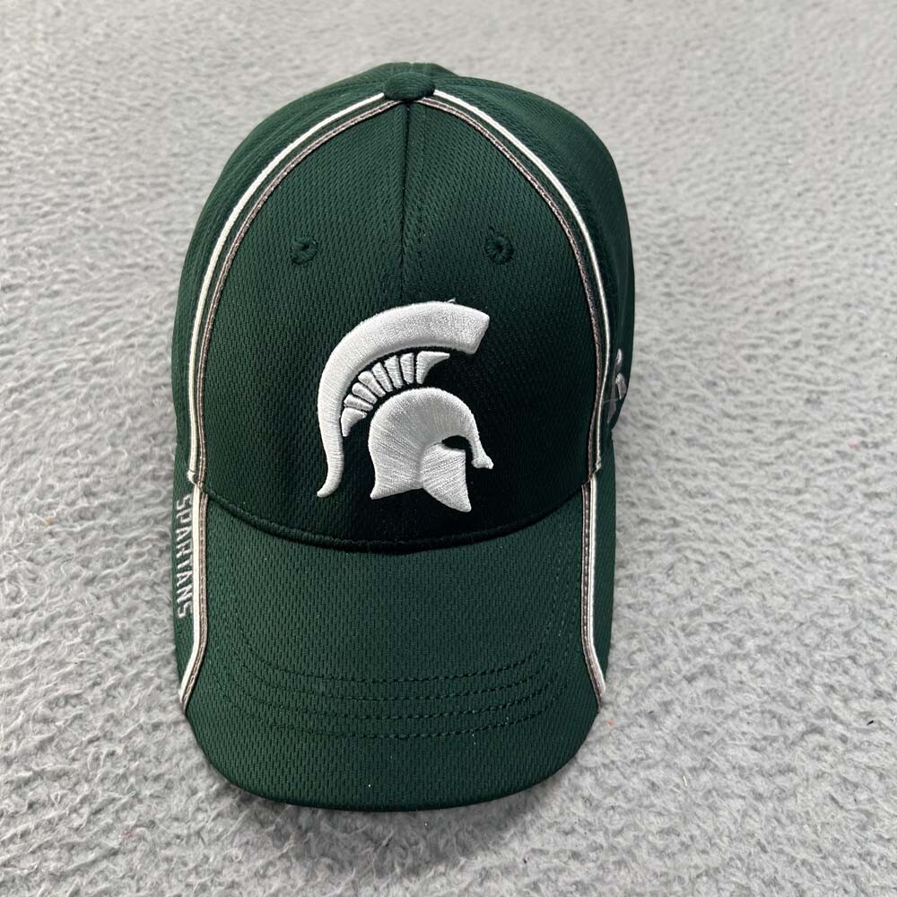 Michigan State Spartans Cap  Hat Men One Size Strapback Green Russell Embroidere