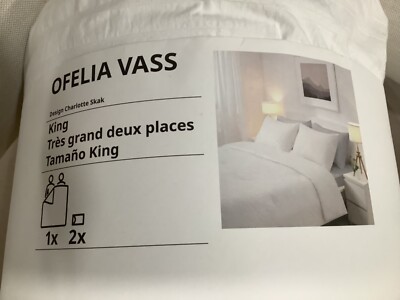 IKEA OFELIA VASS Comforter Set  KING SIZE 1 COMFORTER, 2 PILLOW SHAM NEW