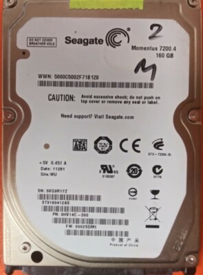 HDD Hard Drive SATA Laptop 2.5