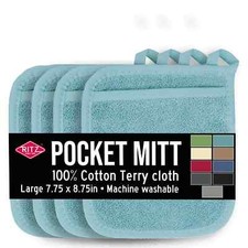 RITZ Cotton Terry Pocket Mitts Set of 4 | Hea...