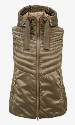 Bogner Helen-D Down Vest Women's - Size 34 (US 4) XS - Khaki - NEW