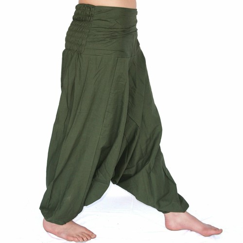 Green Alibaba Baggy Trousers Yoga Harem 