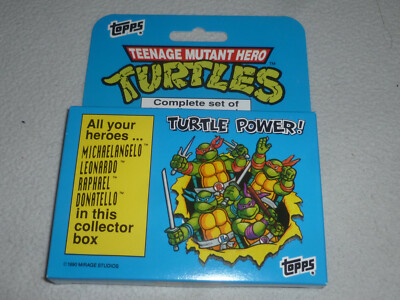 TOPPS TMNT TEENAGE MUTANT  HERO TURTLES COMPLETE SET 66 COLLECTOR CARDS 1990 NIB