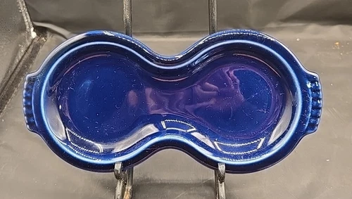 Fiestaware Cobalt Blue Sugar Creamer Figure 8 Tray Holder Homer Laughlin Fiesta