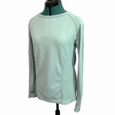 Hadley by SmartPak Womens Long Sleeve Riding Top L/XL Nylon Stretch Teal