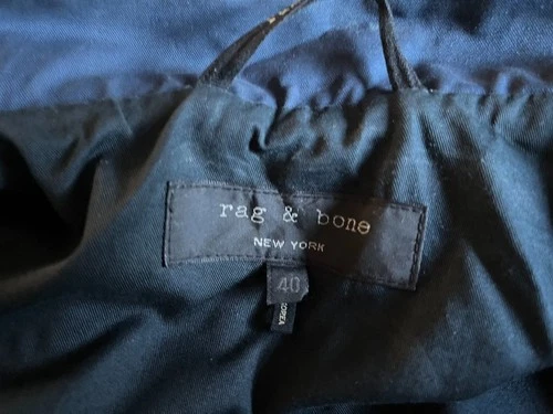 Rag & Bone mens size 40R cotton blue military field jacket, excellent. image 4