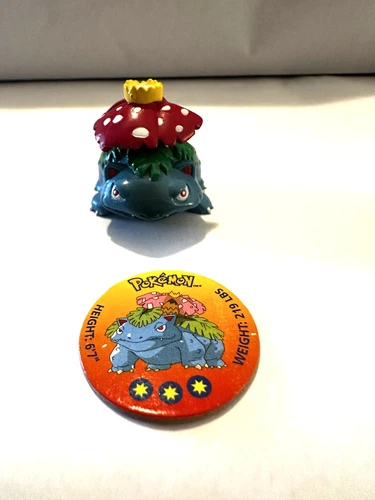1999 Pokemon Tomy Vintage Venusaur Figure with Battle Disc